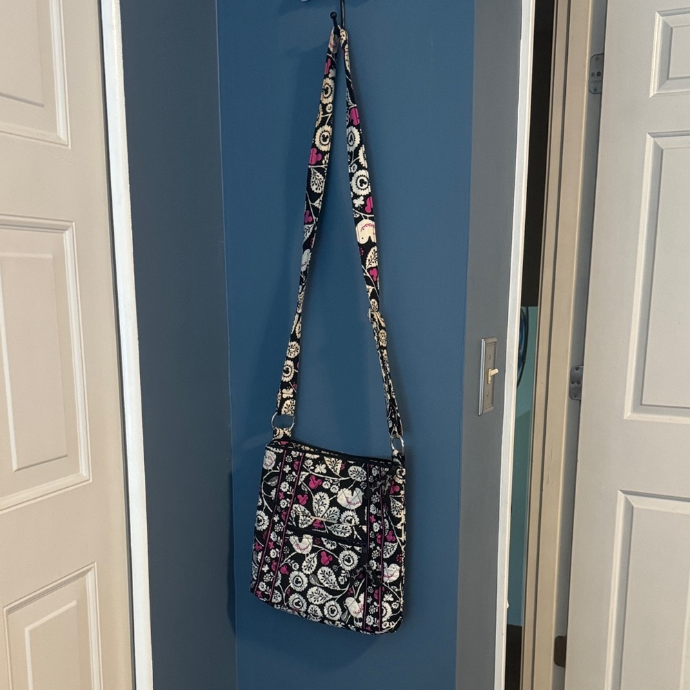 Disney Themed Vera Bradley black, white and hot pink Cross body bag